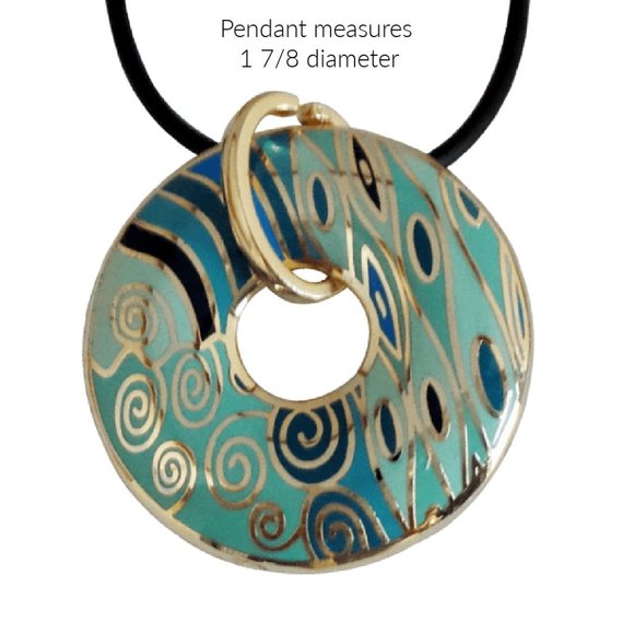 Fashion Statement Enamel Pendant Necklace - Picture 2 of 4